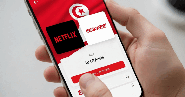 Paiement Netflix Tunisie Ooredoo 2025 - Options disponibles