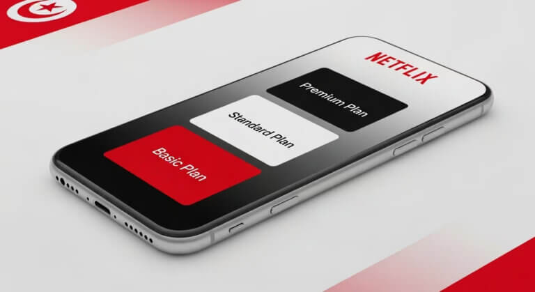 Netflix Tunisia price comparison 2025 - Essential, Standard and Premium plans with rates in Tunisian dinars